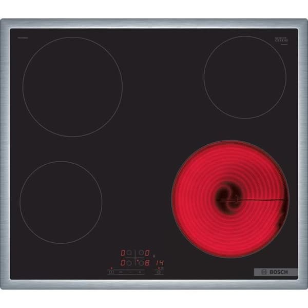 Köksplatta - BOSCH Serie 4 PKE645BB2E - Svart - 60 cm - Tactil - Digital tidtagning