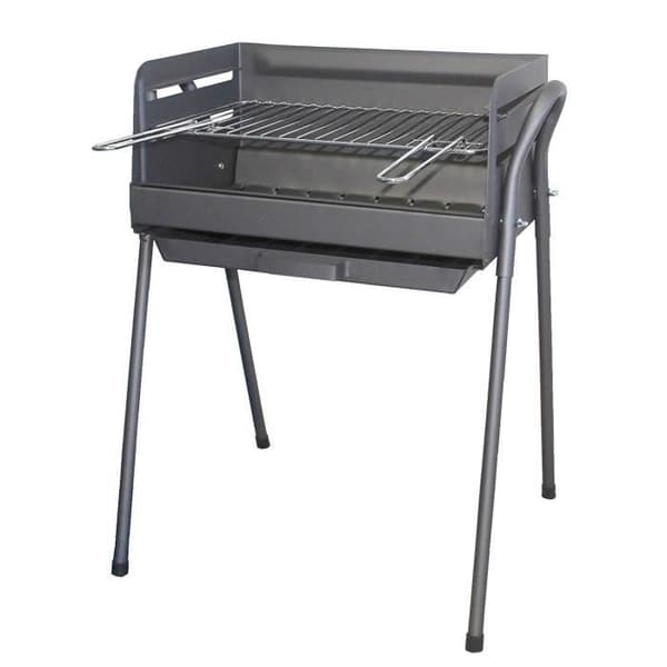 IMEX EL ZORRO Grill med zinkpläterad grill, svart, 49 x 48 x 73 cm - 71762