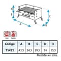 Miniatyrbild 2 av 2: IMEX EL ZORRO Bordsgrill med grill, svart, 43,5 x 24,5 x 39,5 cm - 71422.0