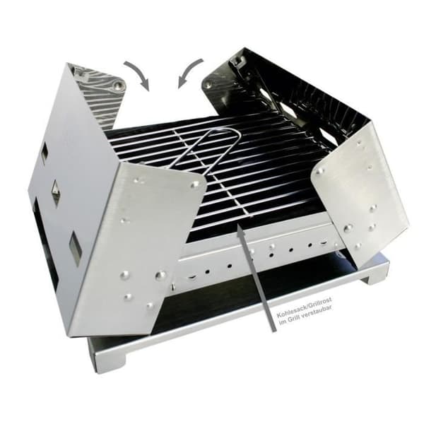 Grill - Esbit - BBQ-Box - Rostfritt stål - Justerbar höjd - Fällbar och kompakt
