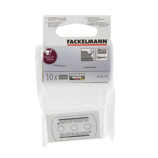 Förpackning med 10 reservblad för Fackelmann grillskrapa ref. 60145