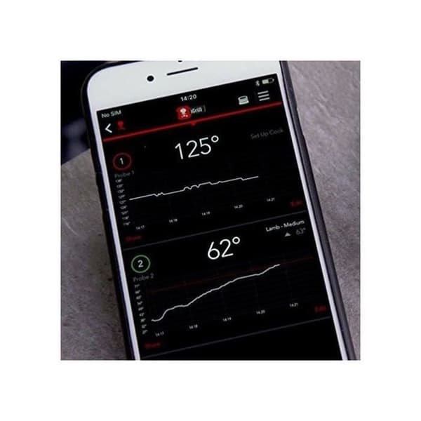 Ansluten termometer - WEBER - IGrill mini - Räckvidd 45cm - Svart