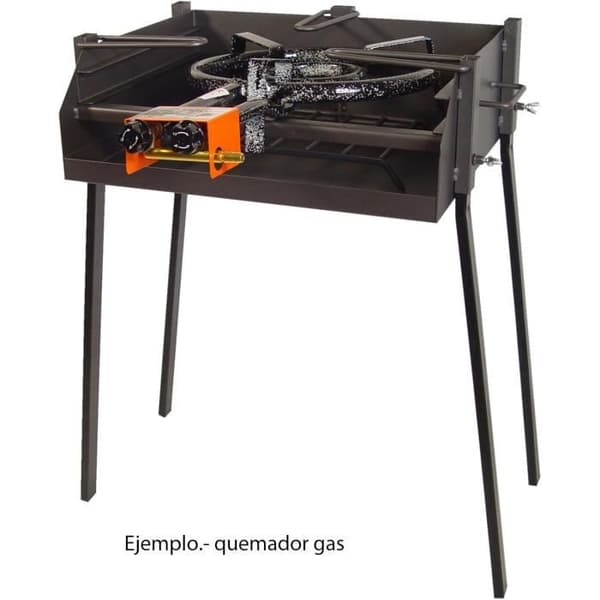 Grill - IMEX EL ZORRO - 71584 - Stål - 60x40x75 cm - Stöd för paellapanna