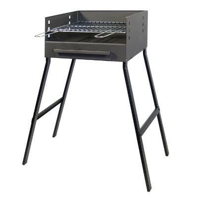 Enkel hantverksgrill med snedställda ben - 930 x 440 x 370 mm