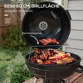 Miniatyrbild 4 av 9: Kolgrill, 55x65x89 cm, Svart