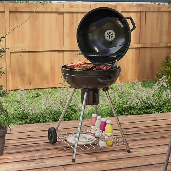 Kolgrill, 55x65x89 cm, Svart