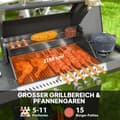Miniatyrbild 4 av 9: Gasgrill, 135x54x110 cm, Svart
