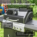 Miniatyrbild 6 av 9: Gasgrill, 135x54x110 cm, Svart