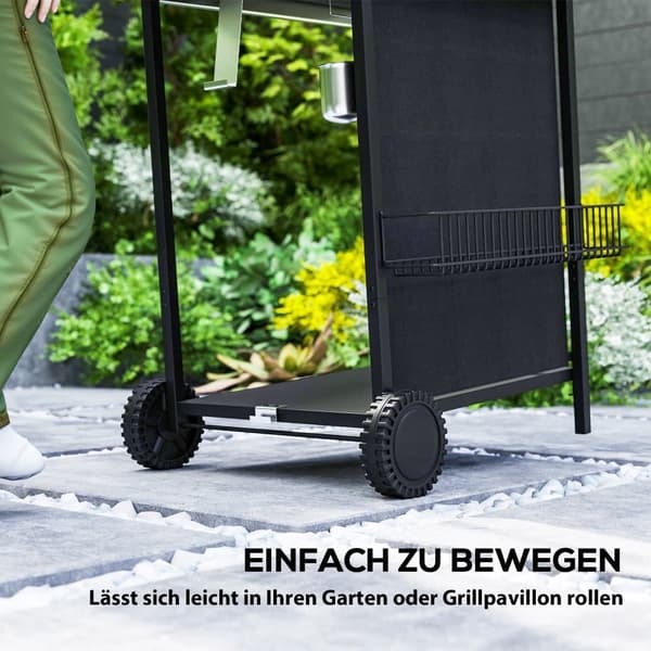 Gasgrill, 7 KW, 107x54x96 cm, Sort