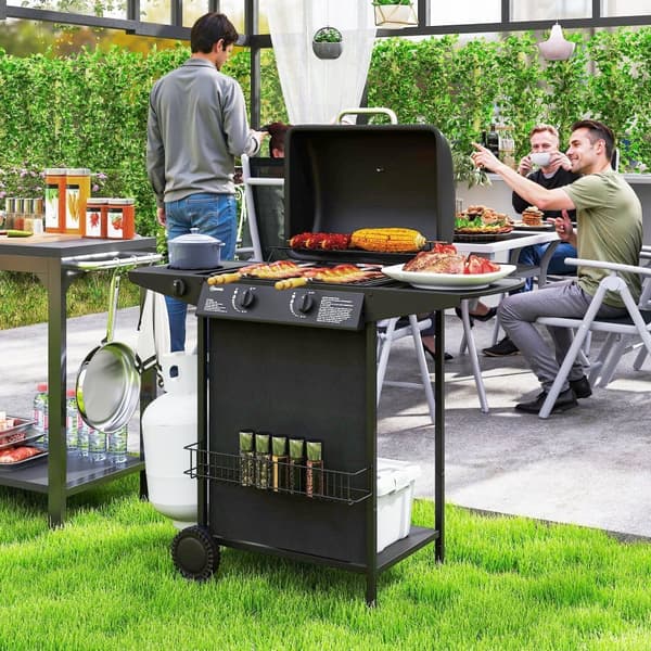 Gasgrill, 7 KW, 107x54x96 cm, Sort
