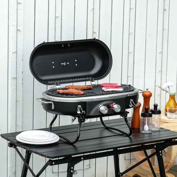 Gasgrill, 2,34 KW, 66x34.5x37 cm, Sort