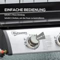 Miniatyrbild 5 av 9: Gasgrill, 10000BTU/2,5 KW, 63x48x21 cm, Svart