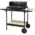 Miniatyrbild 1 av 10: Rootz Charcoal Grill - BBQ Smoker - Barbecue Grill - Justerbara matlagningsnivåer - 103x47x95 cm - Svart