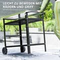 Miniatyrbillede 7 af 10: Rootz Grill Car - BBQ Serveringsvogn - Grill Bord - Robust & Easy Clean Surface - Rustfrit stål - 100x52x80cm sort, grå