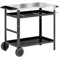 Miniatyrbillede 1 af 10: Rootz Grill Car - BBQ Serveringsvogn - Grill Bord - Robust & Easy Clean Surface - Rustfrit stål - 100x52x80cm sort, grå