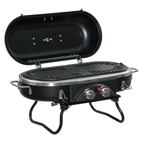 Rootz Portable Gas Grill - Foldbar BBQ - Garden Grill - Compact & Easy Cleaning - 66 cm x 34,5 cm x 37 cm Rootz Portable Gas Grill - Foldbar BBQ - Garden Grill - Compact & Easy Cleaning - 66 cm x 34,5 cm x 37 cm
