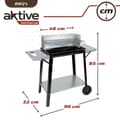 Miniatyrbild 5 av 5: Kolgrill med hjul Aktive Emaljerad metall 90 x 85 x 32 cm Svart