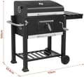 Miniatyrbillede 9 af 11: Stor BBQ-grill med hjul, termometer, stor grillflade & opbevaringshylder – perfekt til familie og venner