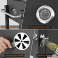Miniatyrbillede 11 af 11: Stor BBQ-grill med hjul, termometer, stor grillflade & opbevaringshylder – perfekt til familie og venner