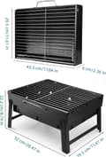 Miniatyrbillede 7 af 7: Kompakt og transportabel kulgrill i rustfrit stål – ideel til 2–4 personer på ture, camping eller i haven