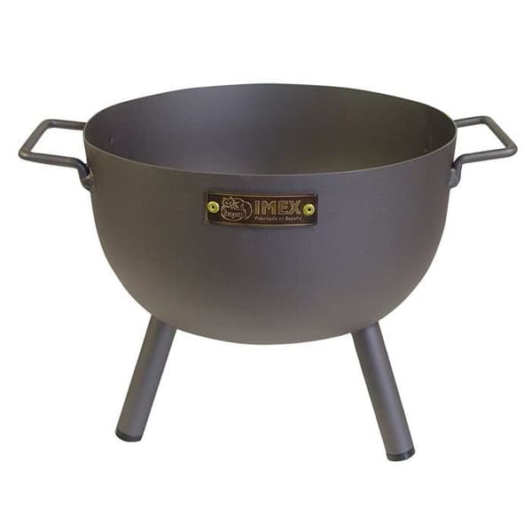 IMEX EL ZORRO Grill runt bord med förzinkad grill, svart, 30 x 28 x 40 cm - 71426.0