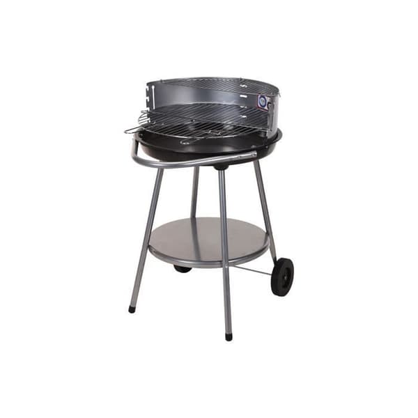 Grill med hjul Ø51cm - Generisk - Tillagningshöjd 65 till 75cm - Vit