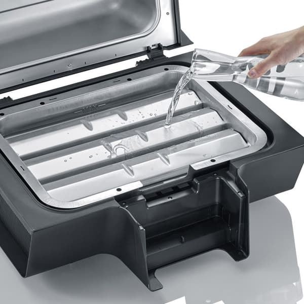 SEVERIN SEVO GT ansluten grill, 3000 W, 0 till 500°C på 10 min., Värmereflektor, 2 termosonder, Lock, Svart, PG8138