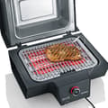 Miniatyrbild 2 av 4: SEVERIN SEVO GT ansluten grill, 3000 W, 0 till 500°C på 10 min., Värmereflektor, 2 termosonder, Lock, Svart, PG8138