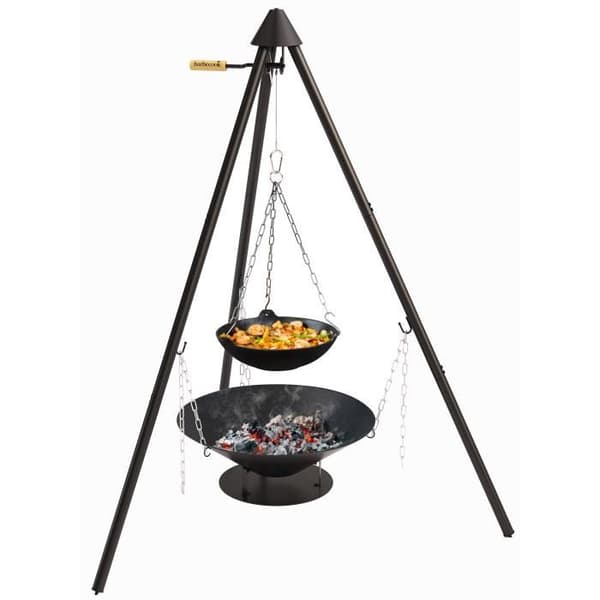 BARBECOOK Junko stativbrännare - Stål - Ø60 cm - Träkol - Upp till 12 personer