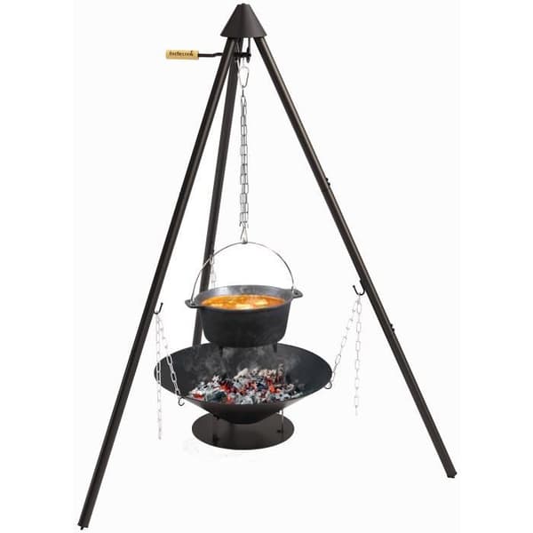 BARBECOOK Junko stativbrännare - Stål - Ø60 cm - Träkol - Upp till 12 personer