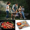 Miniatyrbild 5 av 5: Set med 4 delar grill, grillnät återanvändbar och skärbar matta non-stick grill för yoghurtmaskiner ugnstillagning - 40x33cm