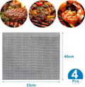 Miniatyrbild 2 av 5: Set med 4 delar grill, grillnät återanvändbar och skärbar matta non-stick grill för yoghurtmaskiner ugnstillagning - 40x33cm