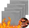Miniatyrbild 1 av 5: Set med 4 delar grill, grillnät återanvändbar och skärbar matta non-stick grill för yoghurtmaskiner ugnstillagning - 40x33cm