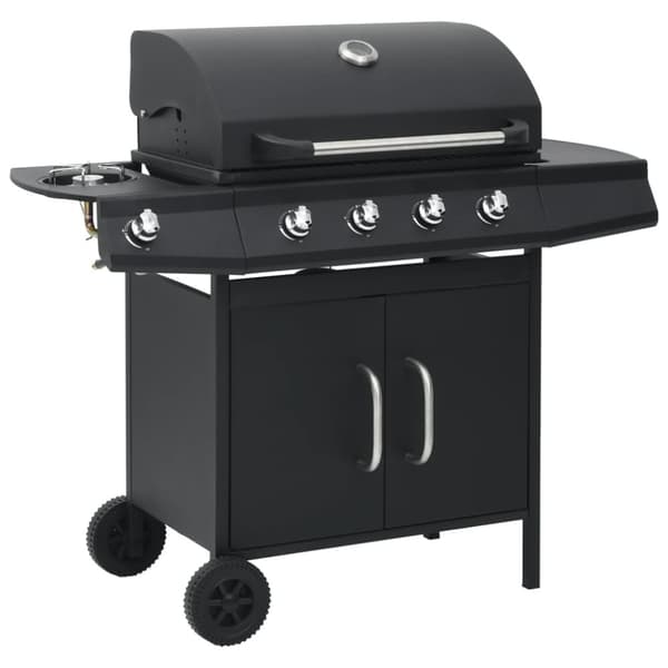 Gasolgrill 4+1 kokzoner svart