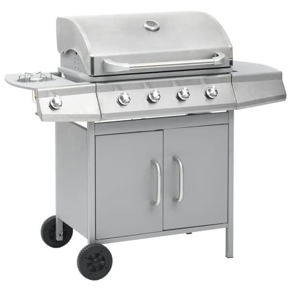 Gasolgrill 4+1 kokzoner silver