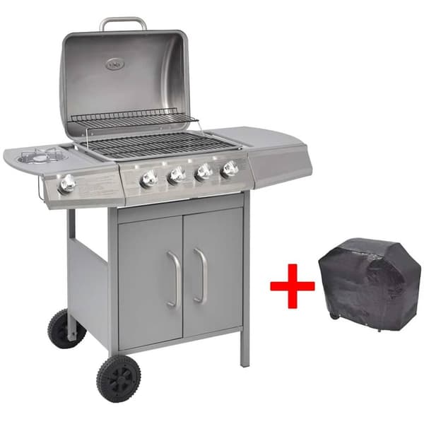 Gasolgrill 4+1 kokzoner silver