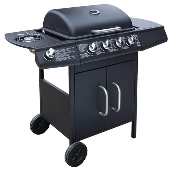 Gasolgrill 4+1 kokzoner svart