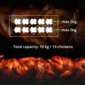 Miniatyrbild 3 av 7: Gaskycklinggrill - 2 spett - med belysning - Royal Catering