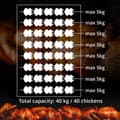 Miniatyrbild 3 av 7: Gaskycklinggrill - 8 spett - med belysning och hjul - Royal Catering