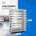 Miniatyrbild 7 av 7: Gaskycklinggrill - 8 spett - med belysning och hjul - Royal Catering
