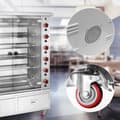 Miniatyrbild 5 av 8: Gas Chicken Grill - 6 spett - med belysning, hjul och 2 lådor - Royal Catering