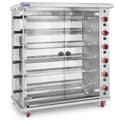 Miniatyrbild 1 av 7: Gaskycklinggrill - 6 spett - med belysning och hjul - Royal Catering