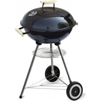 Kolgrill med lock och hjul Algon Black (ø 45 cm)