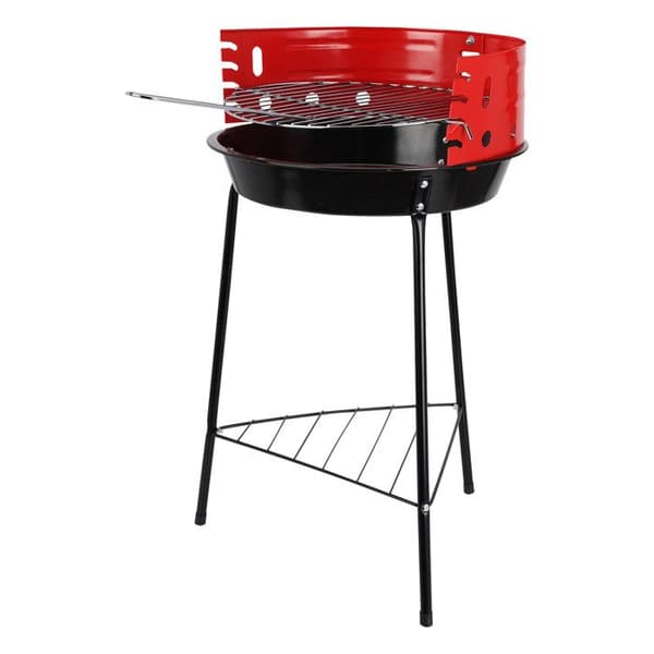 Grill på ben i stål med matlagningskärl Grill på ben i stål med matlagningskärl