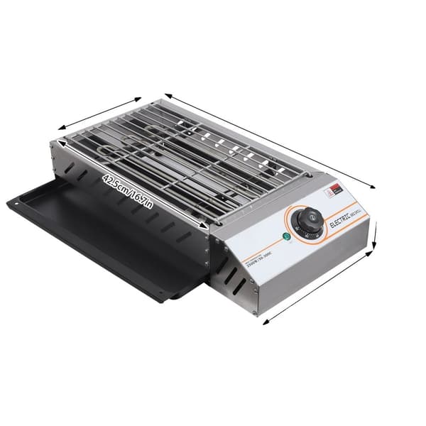 Elektrisk Grill, Justerbar Temperatur 50-300°C, Bärbar Design,svart