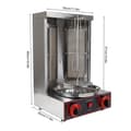 Miniatyrbillede 2 af 2: Shawarma Broiler Maskine, Høj Kapacitet 8kg, Effektiv 360° Rotation,sort