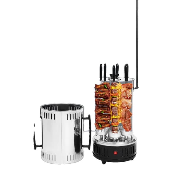 Elektrisk roterande grillmaskin, 1000W effekt, fristående design