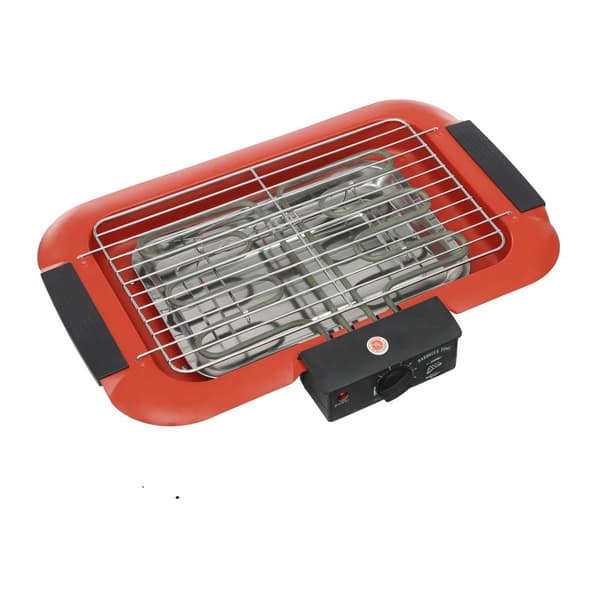 Elektrisk Grill, 2000W Effekt, Justerbar Temperaturkontroll,Röd