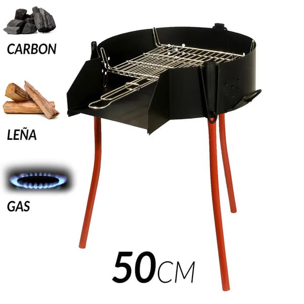 Maalaismainen puuhiilen grilligrilli, säädettävä korkeus, monipuoliset keittovaihtoehdot,50 cm