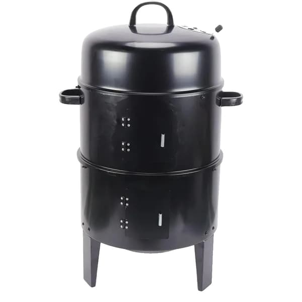 BBQ Hiiligrilli, Kaksoiskerrosrakenne, 2-in-1 Toiminnallisuus,musta